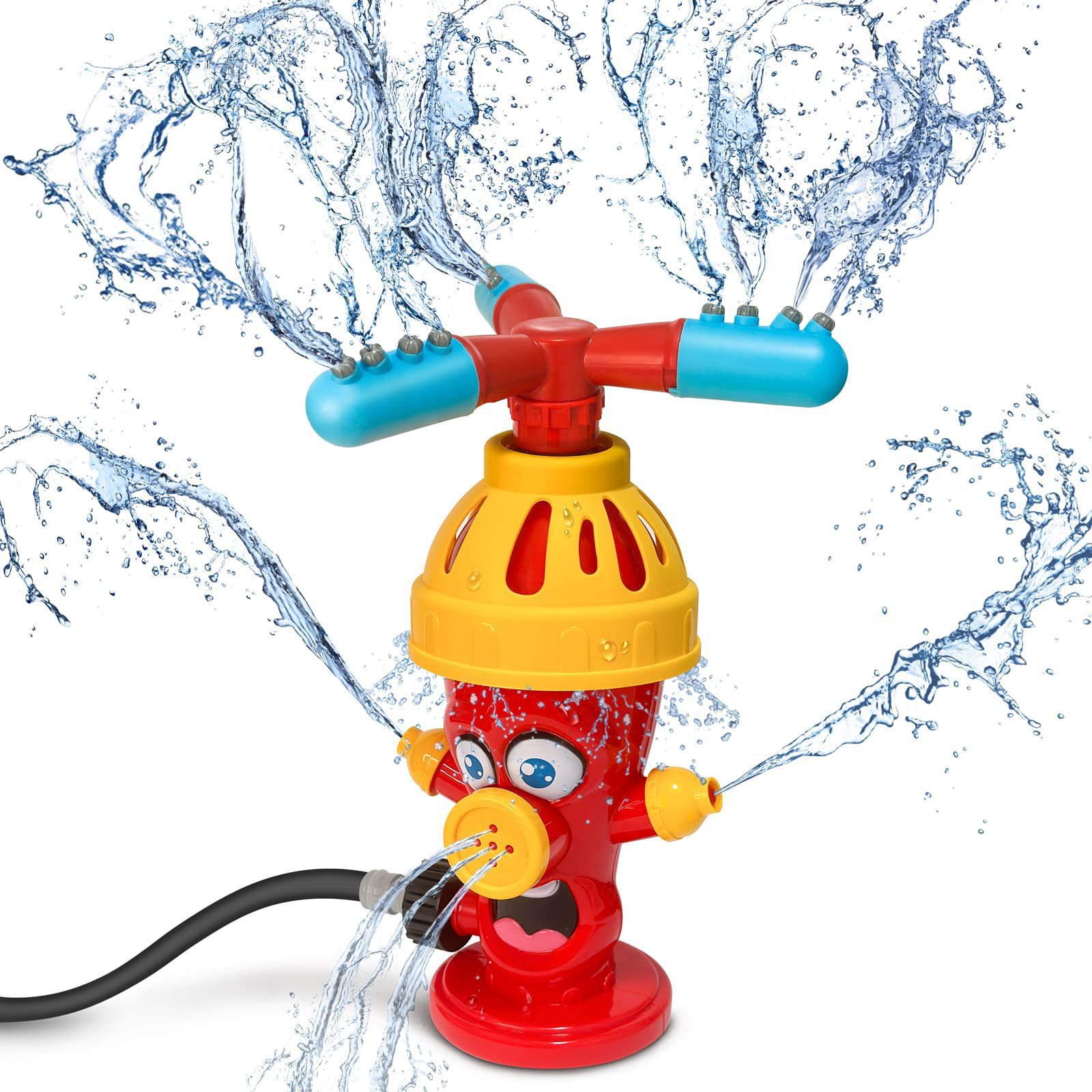 Gardening Tools Cartoon - Zabawka do rozpryskiwania wody, hydrant, fontanna,