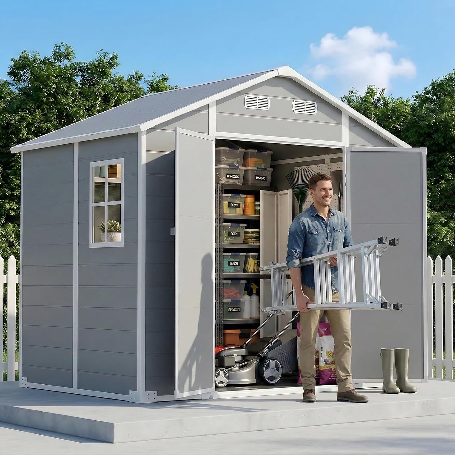 Szopa ogrodowa 8×6 stóp z podł – Gardening Tools recenzja i cena